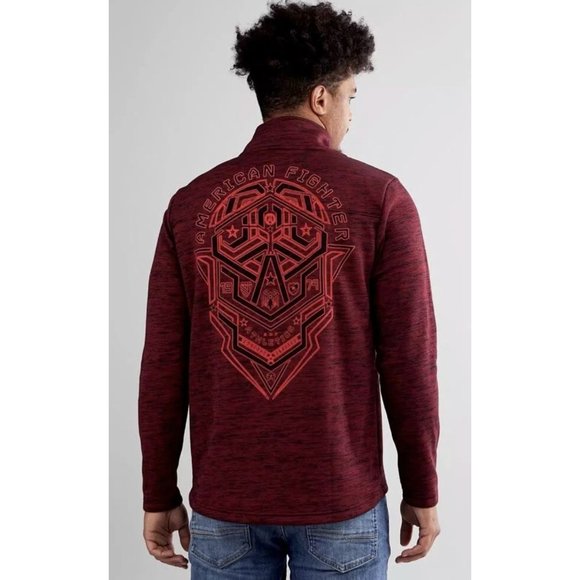 AMERICAN FIGHTER Men's Pullover L/S HAWTHORN Mock - Picture 4 of 8